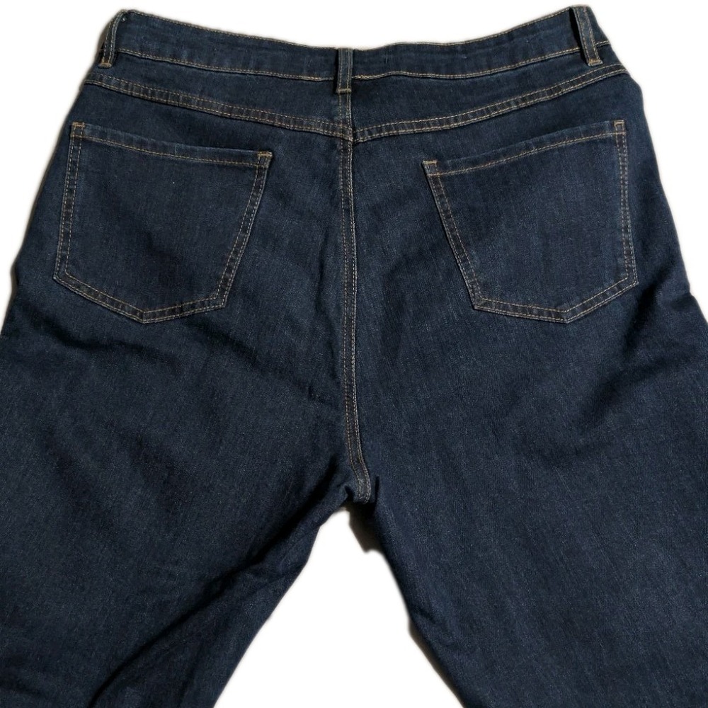 FDJ French Dressing Jeans Suzanne Straight Leg Womens 12 Dark Rinse Embroidered - Picture 10 of 11